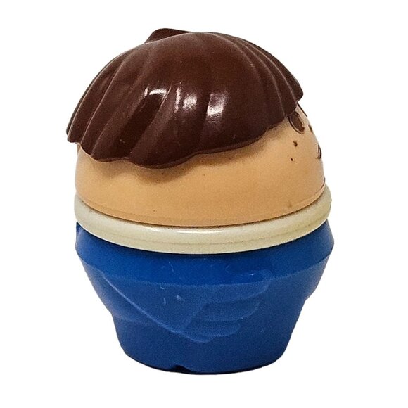 Vintage Little Tikes Toddle Tots Toy People Figures Brown Hair Blue Body Boy - Picture 4 of 7